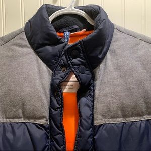 H&M denim/navy puffer vest